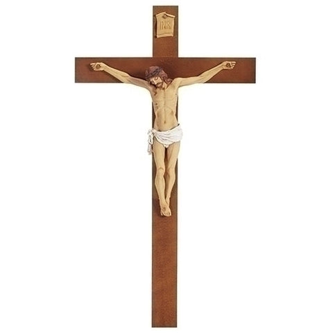 40"H Crucifix | Natural Corpus | Woodtone Cross