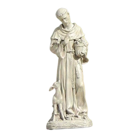 18" St Francis Garden Statue with Fawn