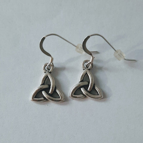 Celtic Trinity Sterling Silver Earrings