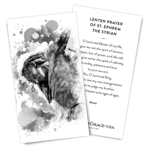 Lenten Prayer of St. Ephrem the Syrian Holy Card