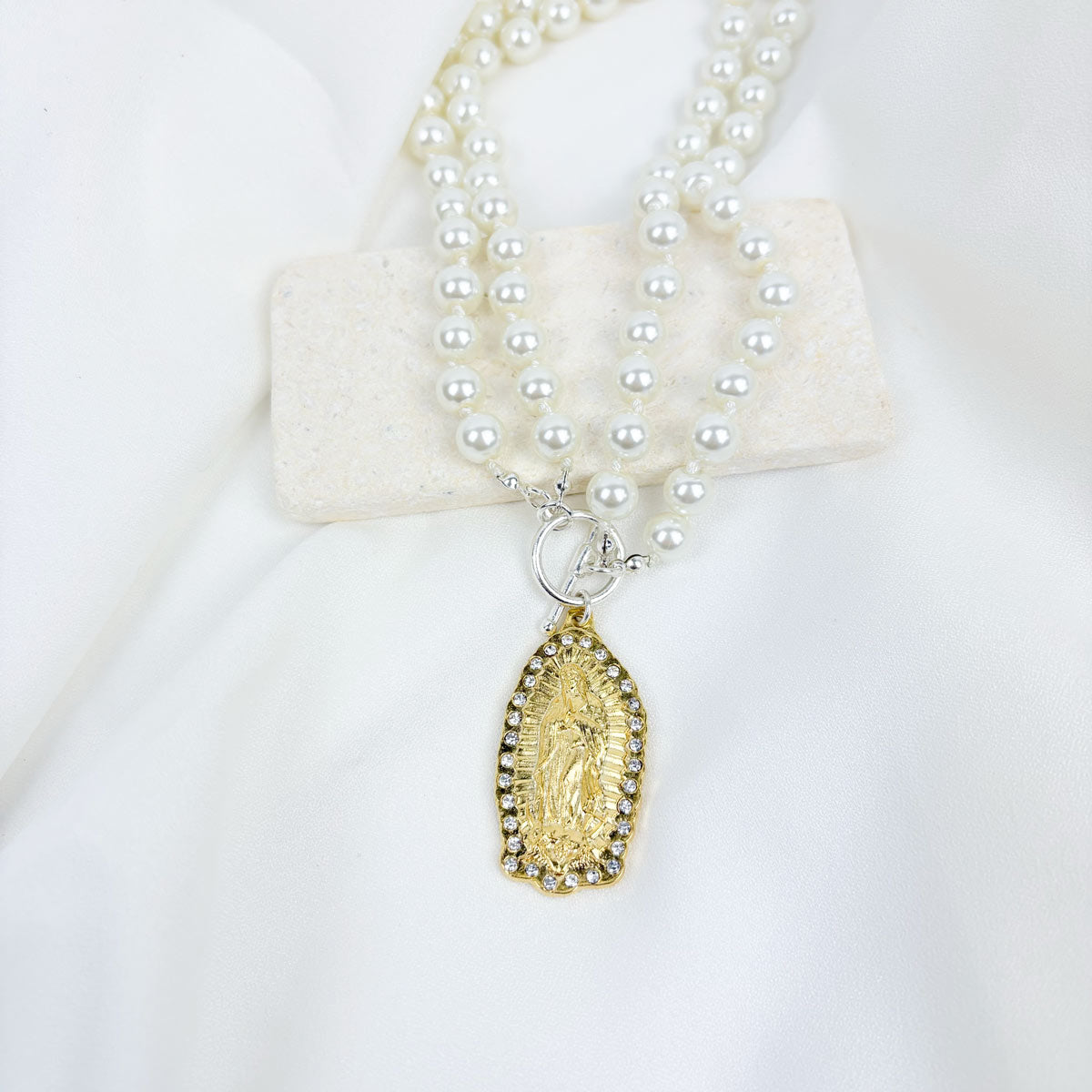 Our Lady of Guadalupe Pearl Necklace