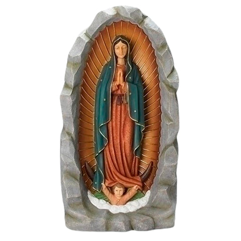 36"H Our Lady of Guadalupe Grotto Garden Statue