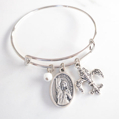 Joan of Arc Bangle Bracelet