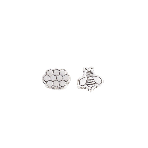 St. Ambrose Mismatched Bee Stud Earrings