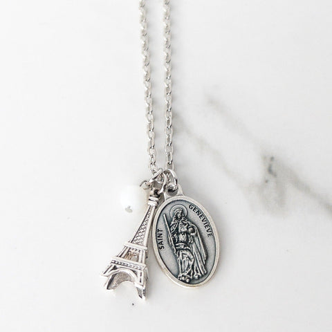 St Genevieve Eiffel Tower Necklace