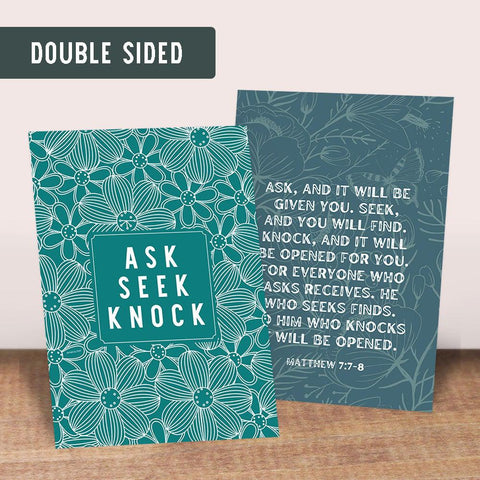 Ask Seek Knock Double Sided Print