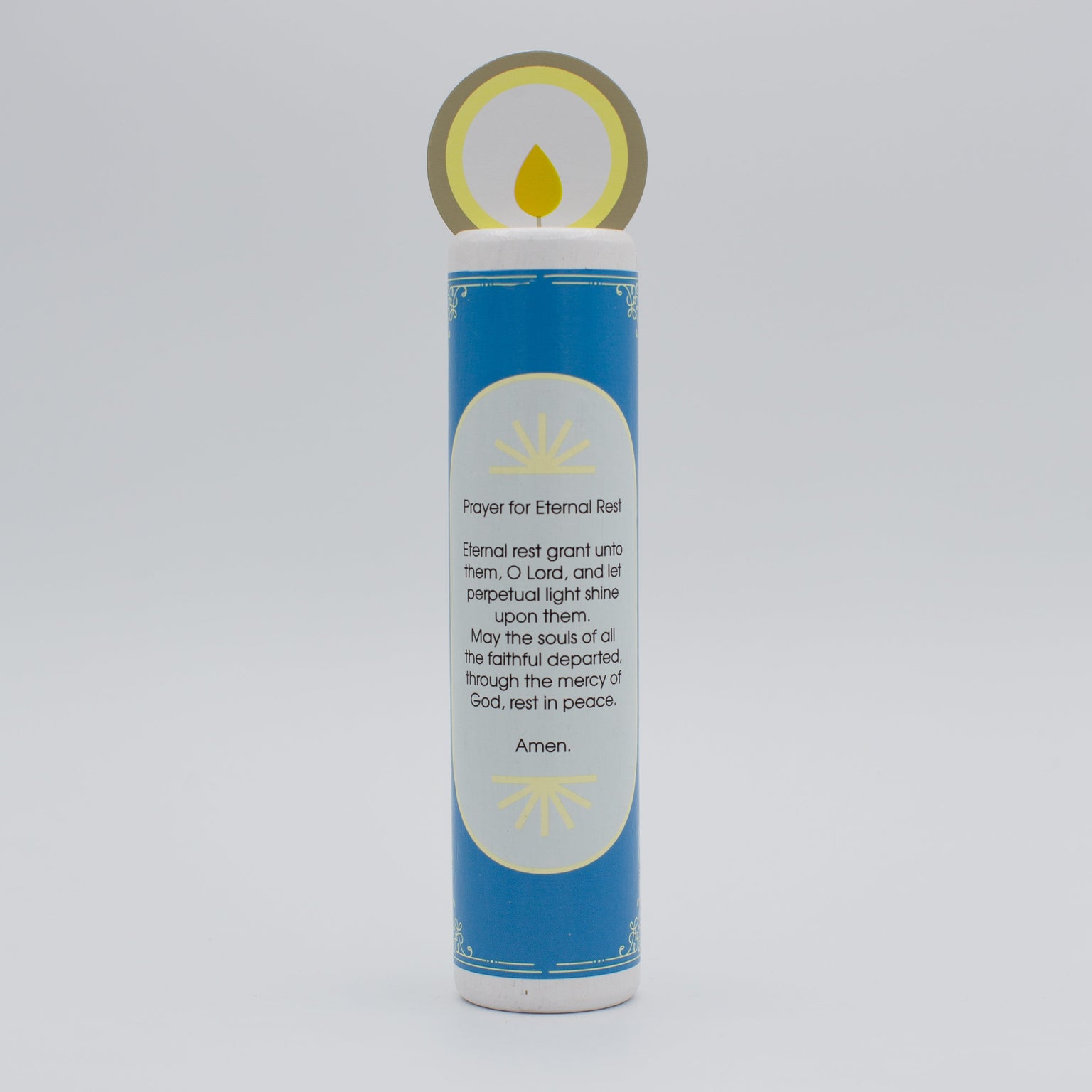 Jesus Christ, the Risen Lord (Eternal Rest prayer for the deceased) Wooden Prayer Candle