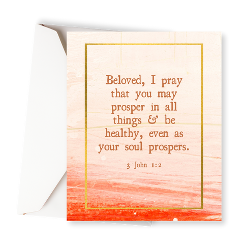 Be Healthy & Prosper Blank Greeting Card