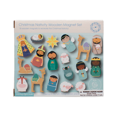 Christmas Nativity Wooden Magnet Set