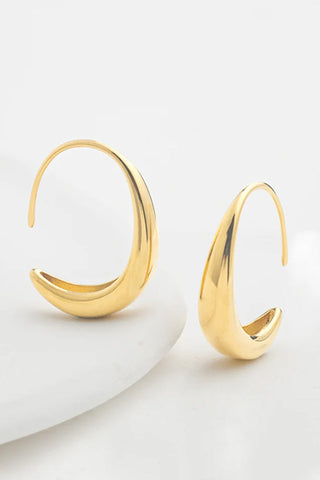 Fair-Trade Gold Moonbeam Earrings