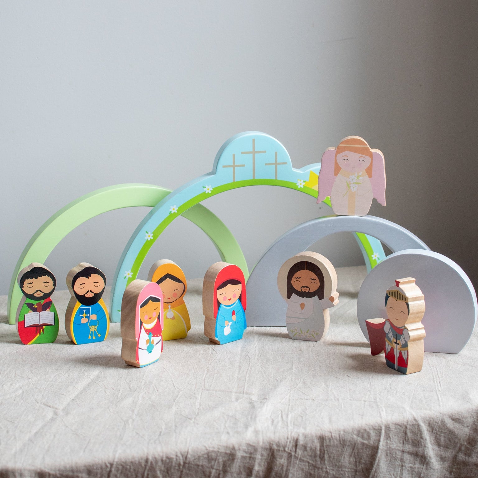 Easter Morning Wooden Playset