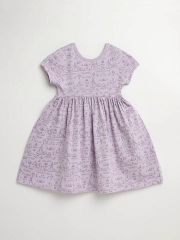 Queen Esther Lavender Twirl Dress Cotton