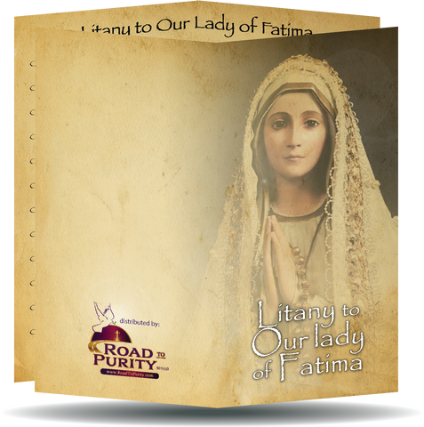 Litany to Our Lady of Fatima - Prayer Card / 3" x 6" folded (c)