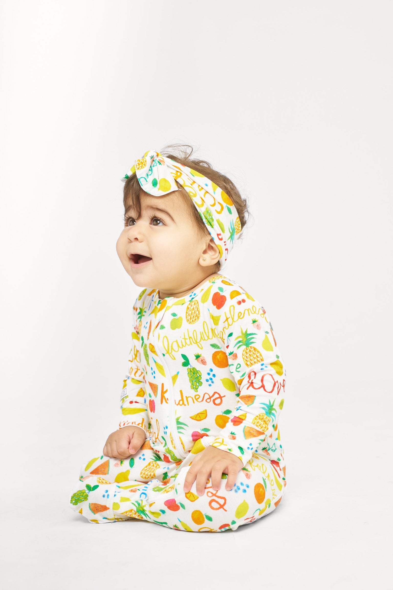 Fruit of the Spirit PJ Footed Onesie Bamboo