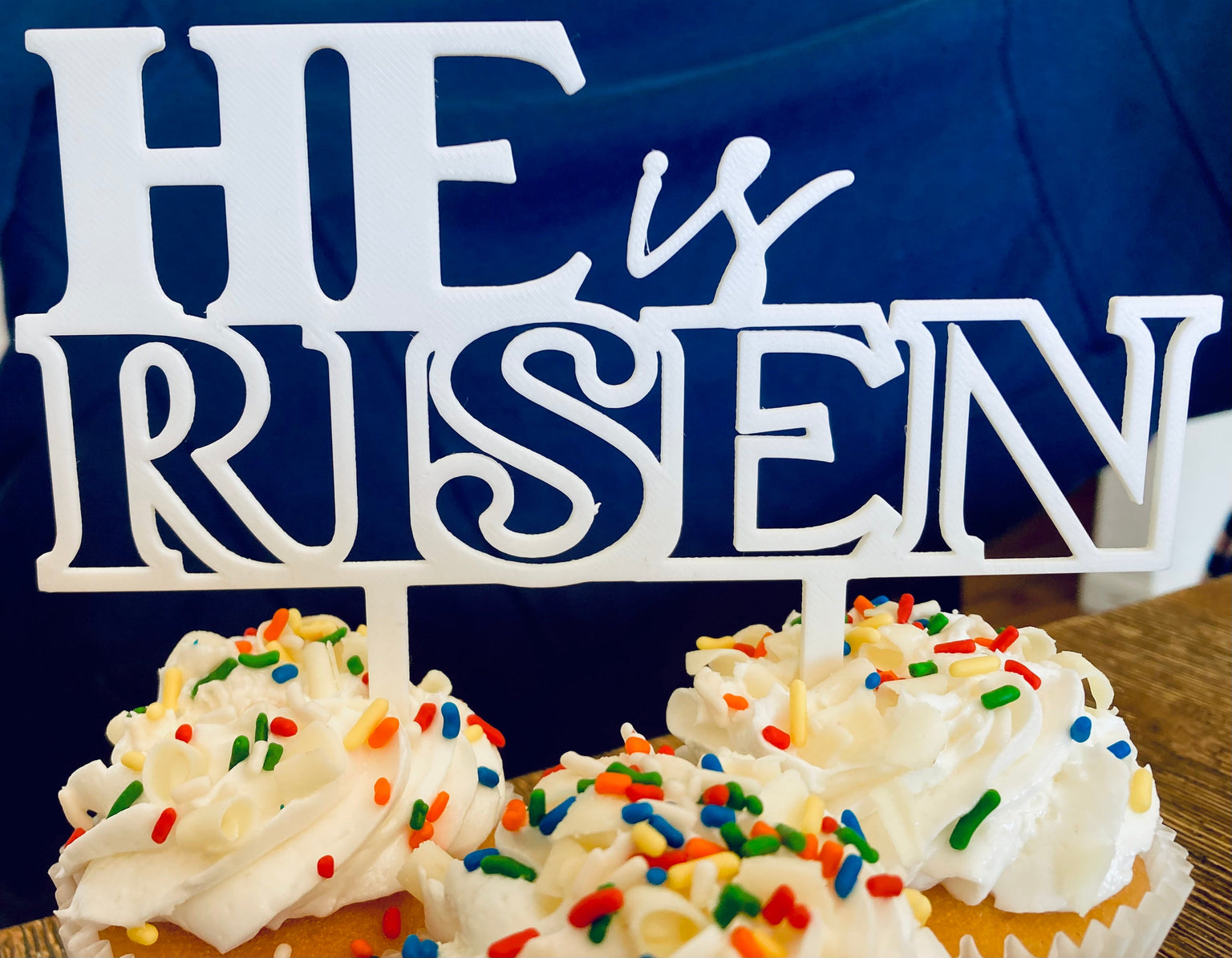 "He is Risen" and "Resurrexit" Easter Cake Toppers