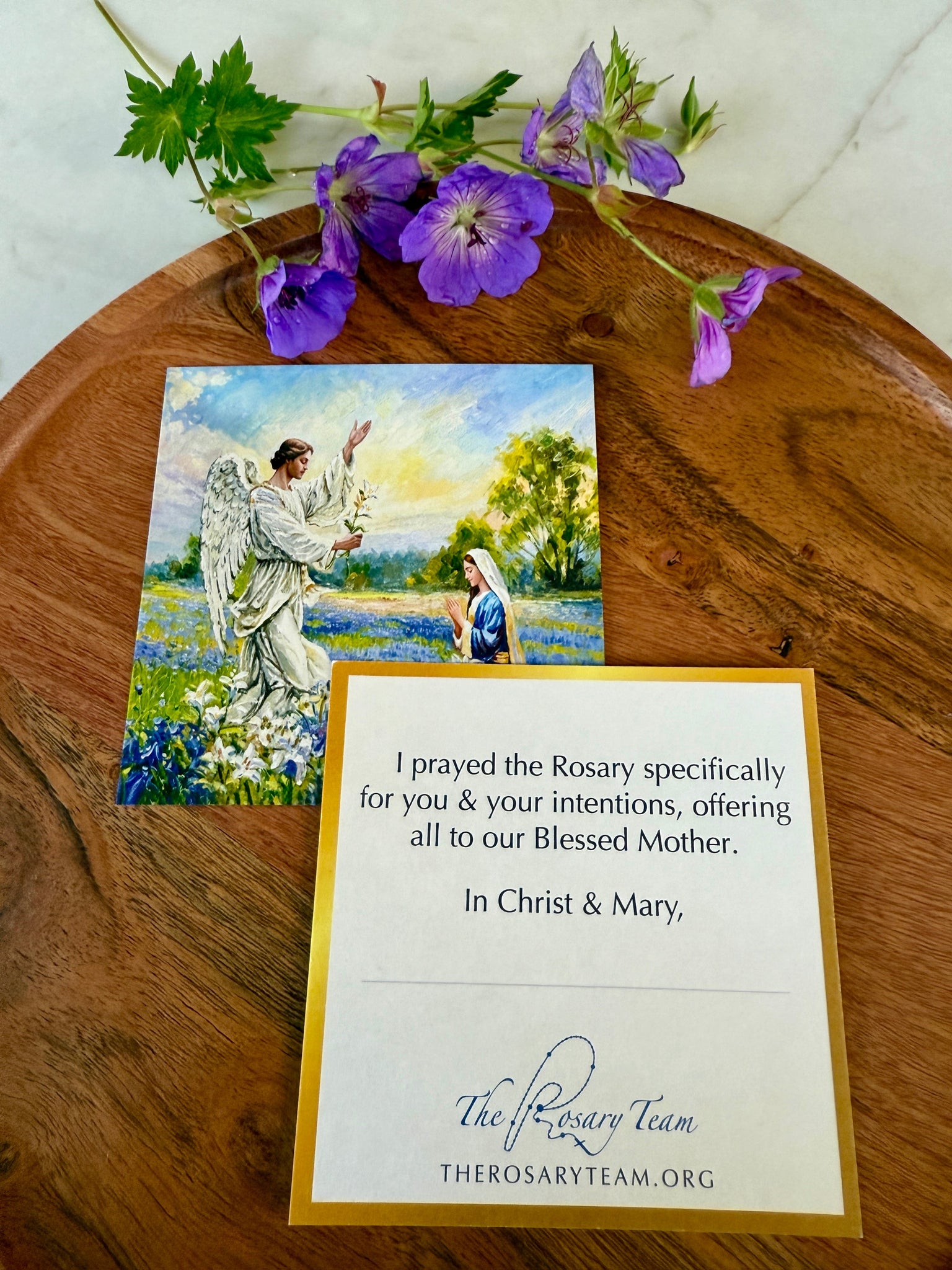 'I Prayed the Rosary for You' Card (The Annunciation)