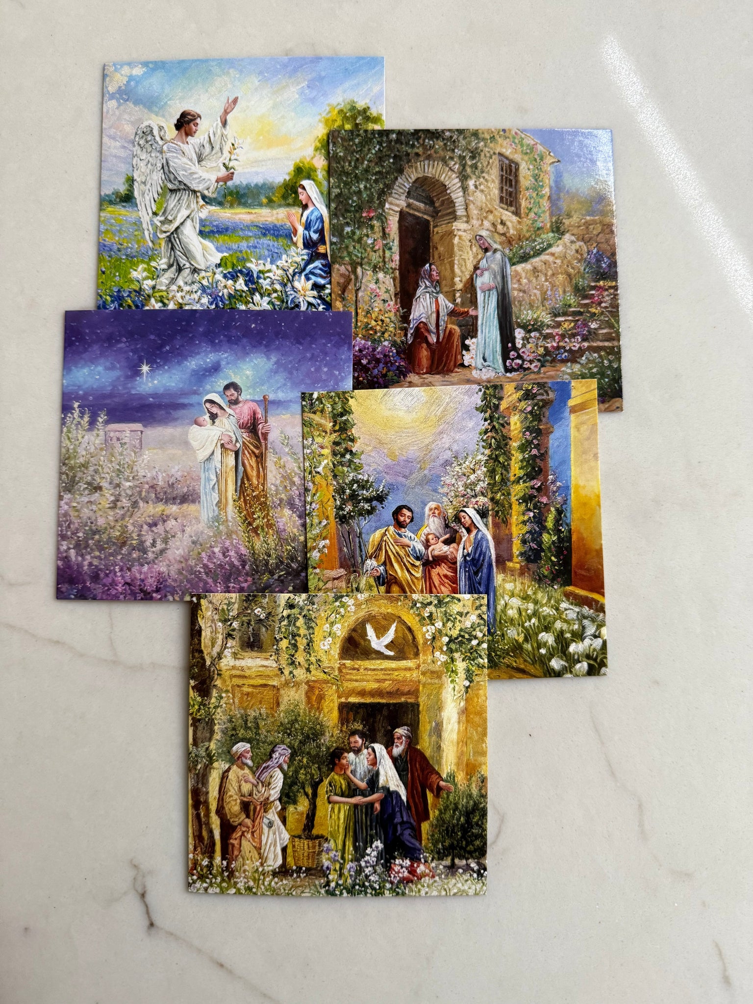 Spiritual Bouquet Prayer Cards Set of 5 with Envelopes