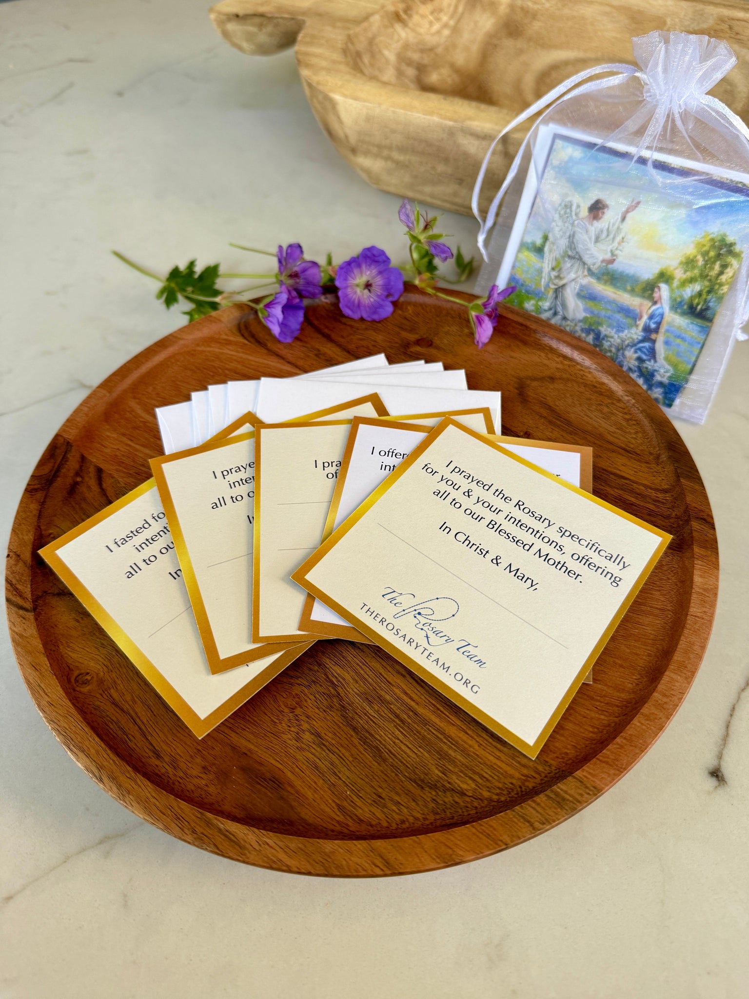 Spiritual Bouquet Prayer Cards Set of 5 with Envelopes