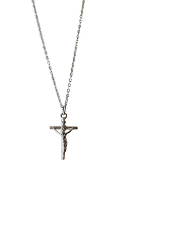 Women's Silver Crucifix Necklace