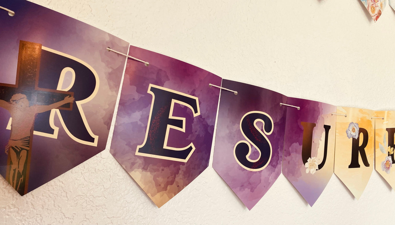 Resurrexit Easter Pennant Banner -- in Latin