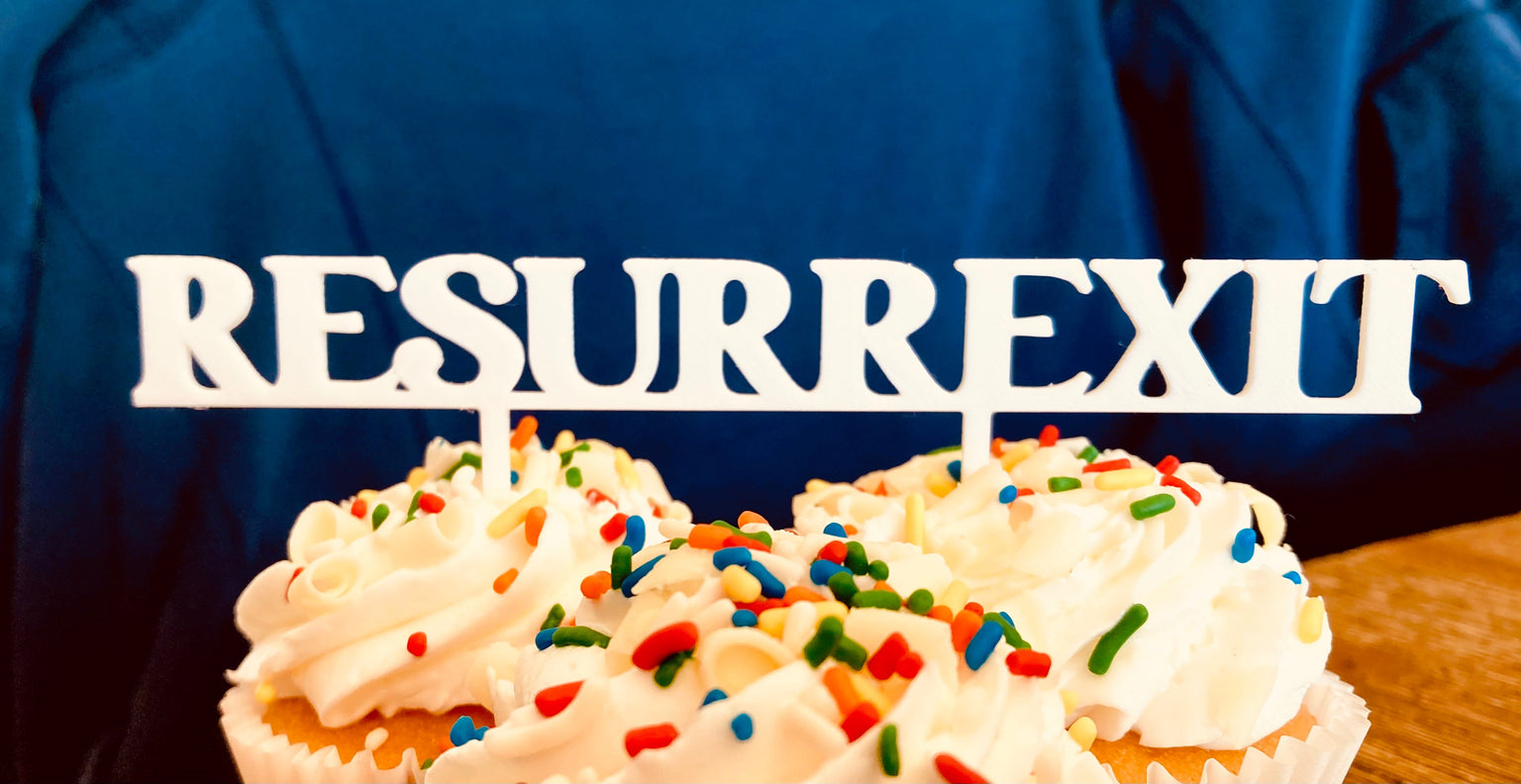"He is Risen" and "Resurrexit" Easter Cake Toppers