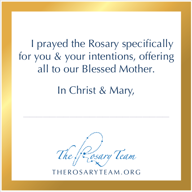 Spiritual Bouquet Prayer Cards Set of 5 with Envelopes