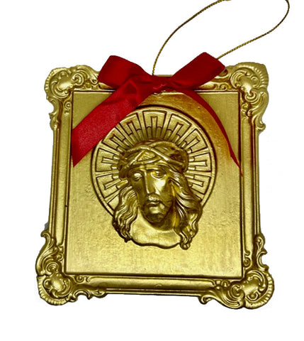 Jesus's Bust Square Ornament