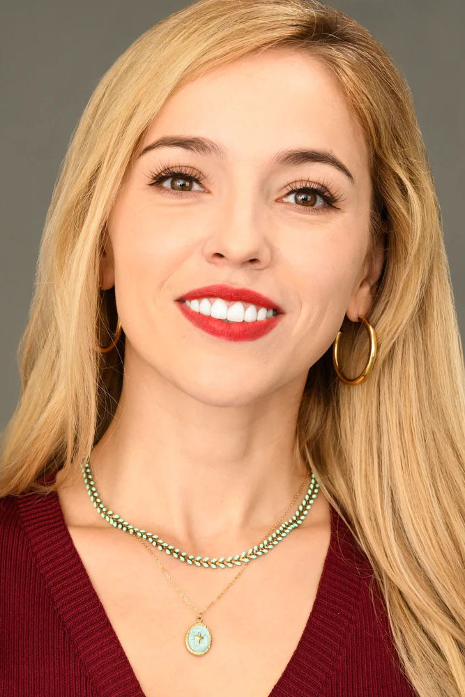 Fairtrade Turquoise Cross Necklace