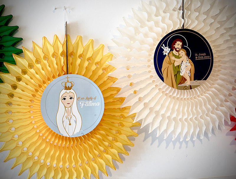All Saints Day Tissue Paper Fan decorations