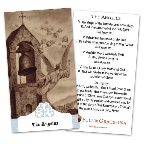 The Angelus Holy Card