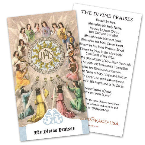 The Divine Praises Holy Card