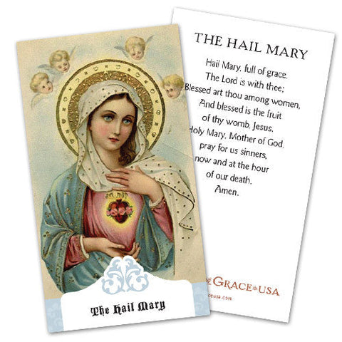 The Hail Mary Holy Card