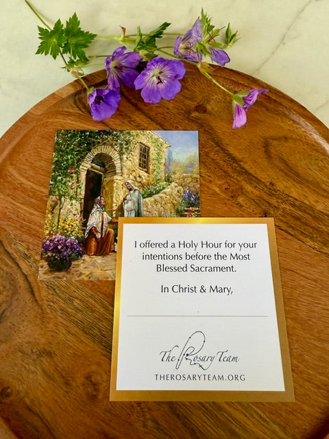 I Offered a Holy Hour for You' Card (The Visitation)