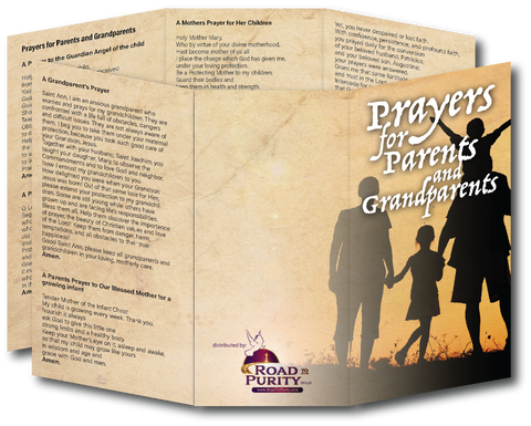 Prayers for Parents and Grandparents - Prayer Card / 3" x 6" folded (c)