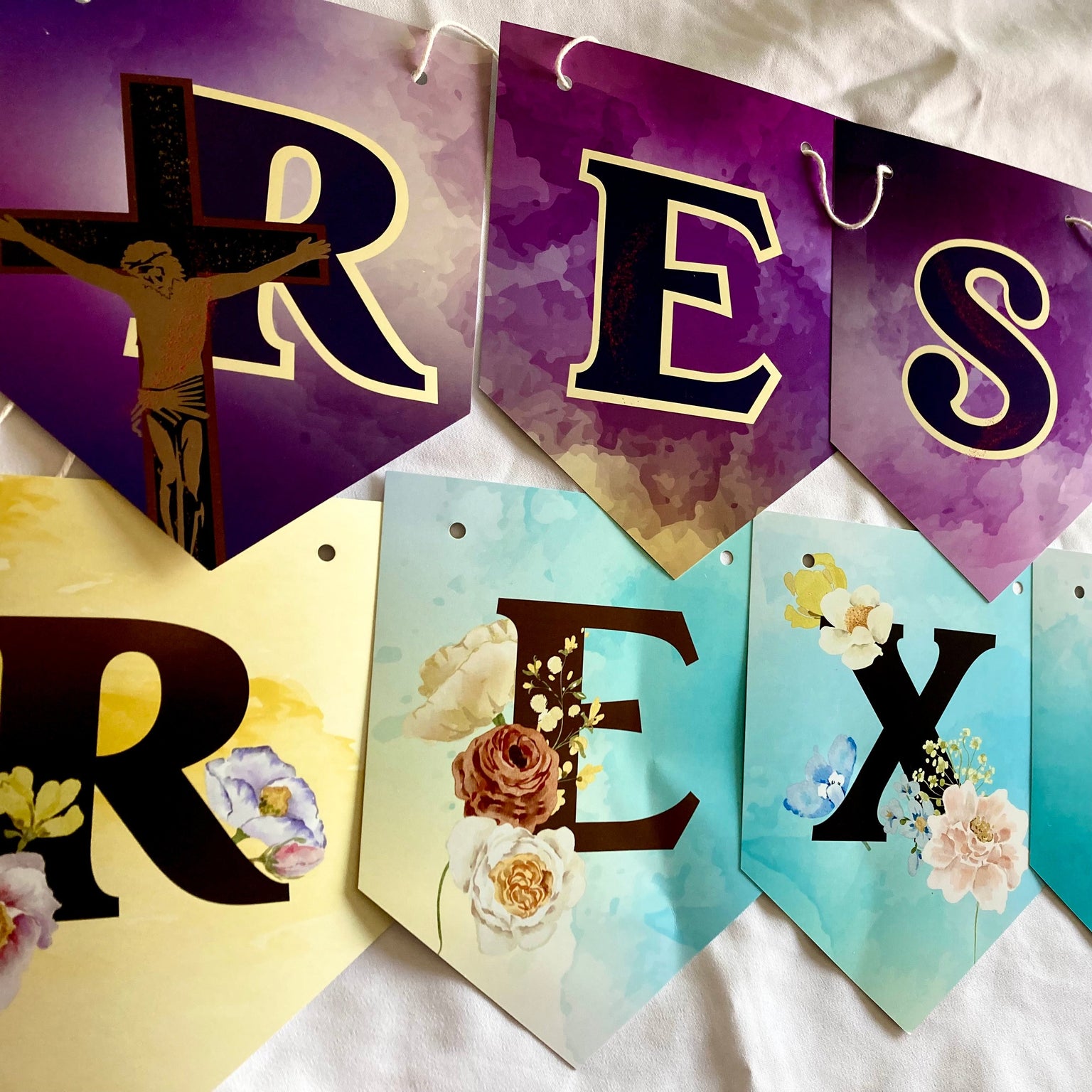 Resurrexit Easter Pennant Banner -- in Latin