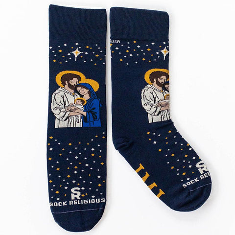 Holy Family Christmas Socks