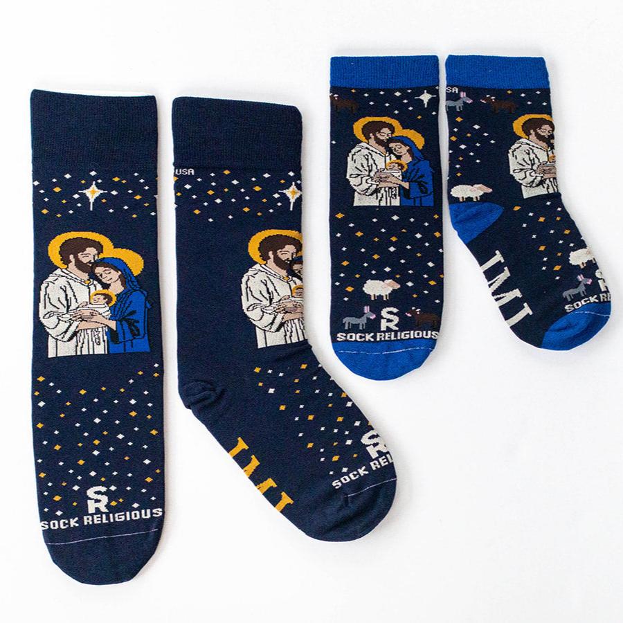 Holy Family Christmas Socks