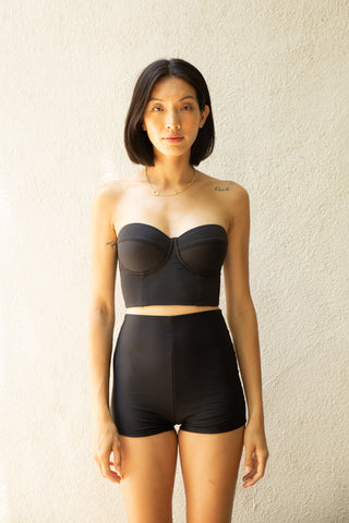 High Waisted Swim Boy Short