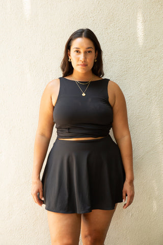 High Waisted Swim Skirt with Briefs