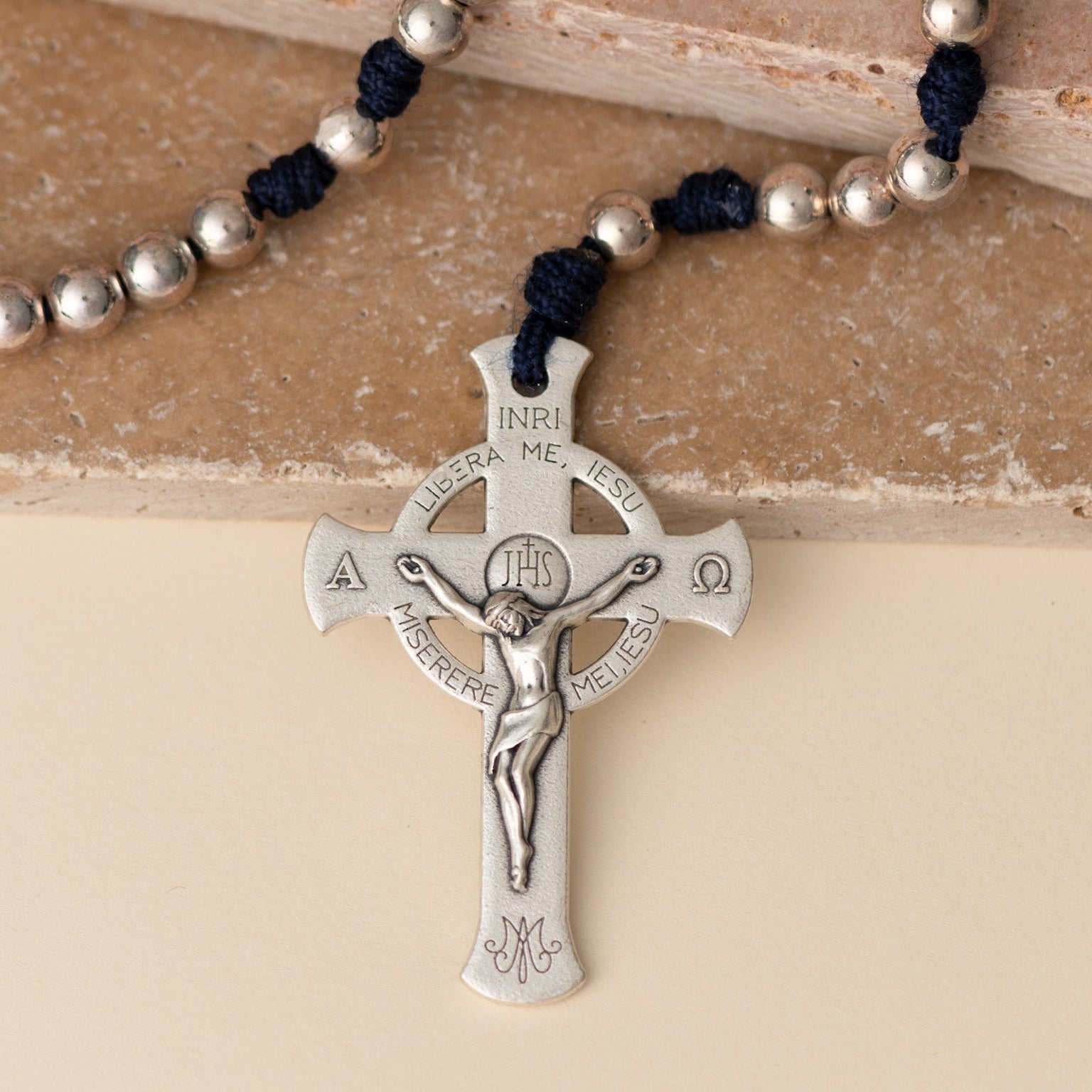 Lifetime Rosaries, Deliverance Cross Rosary, Silver
