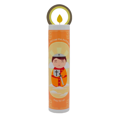 St. Michael Wooden Prayer Candle