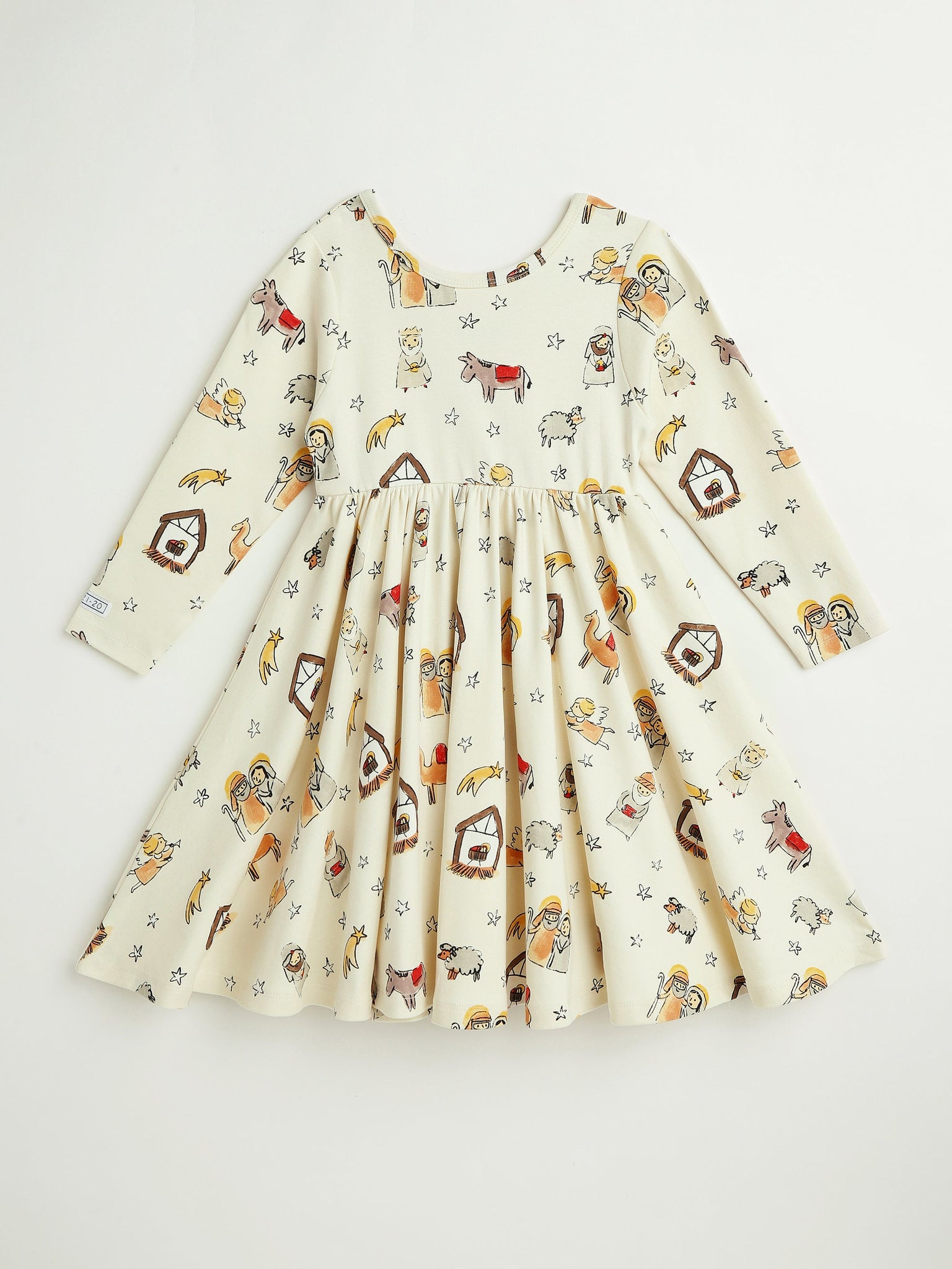 Away in a Manger Twirl Dress Cotton