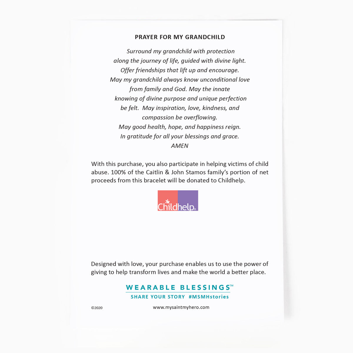 A Grandmother's Love Blessing Bracelet