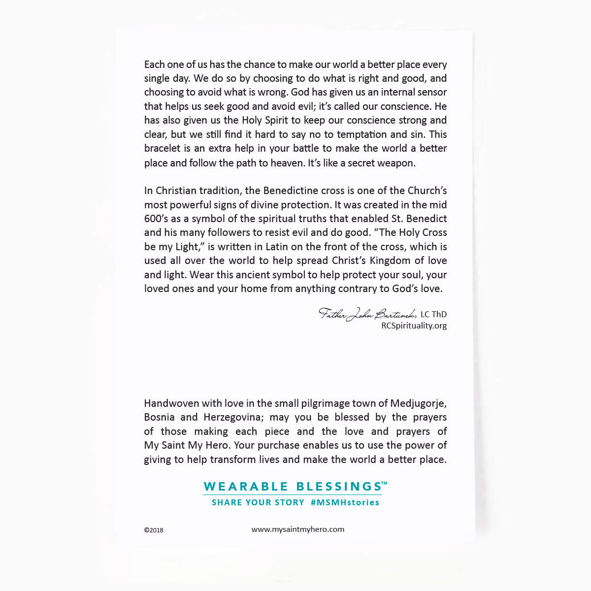 Benedictine Blessing Bracelet - Rose Gold Medals