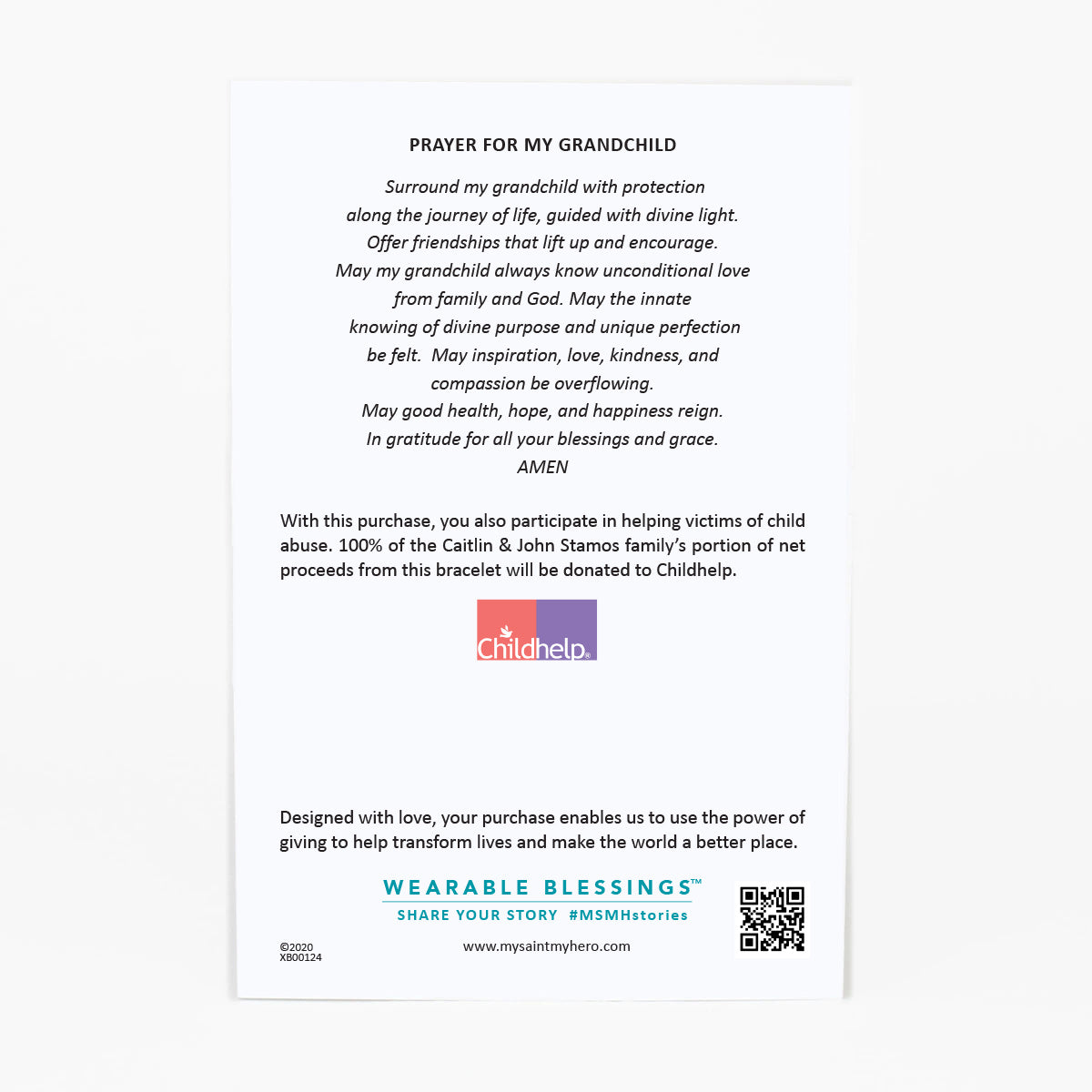 A Grandmother's Love St. Anne Crystal Woven Blessing Bracelet