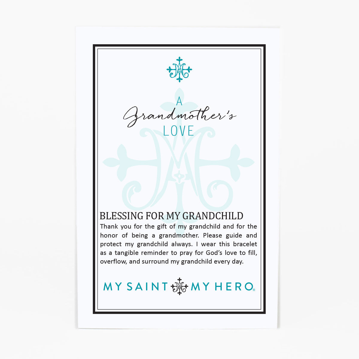 A Grandmother's Love St. Anne Crystal Woven Blessing Bracelet