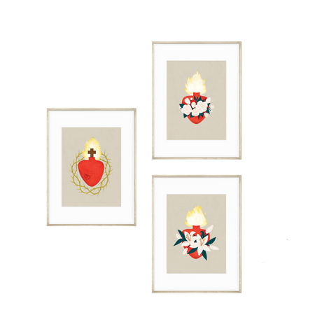 Prints: Holy Family Hearts