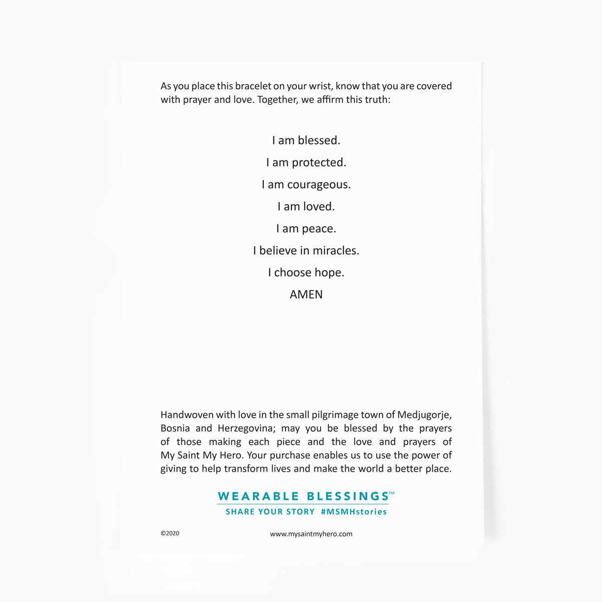 Hope -  Words of Wisdom Bracelet