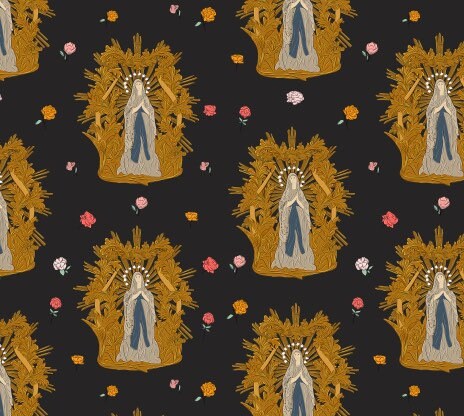 Mary Golden Wrapping Paper Sheets