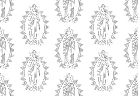 Mary Wrapping Paper Sheets - White
